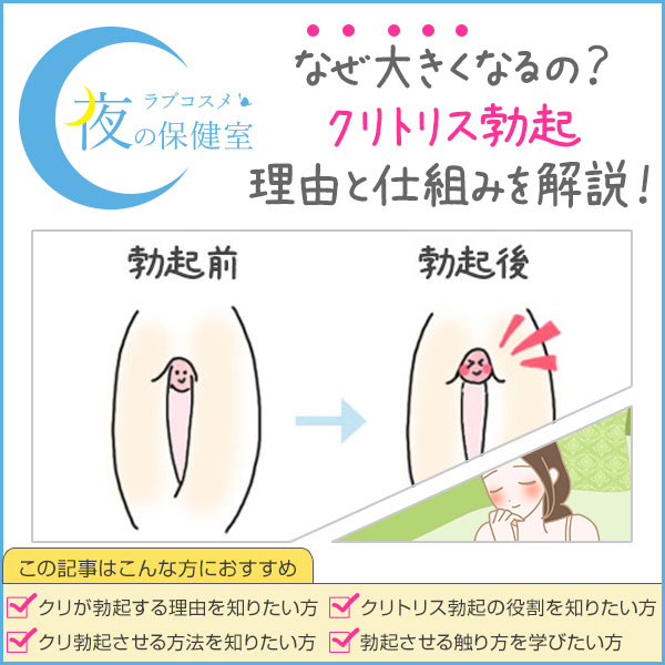 クリトリスが大きくなる！気持ちいいクリ勃起、感度の上げ方！
