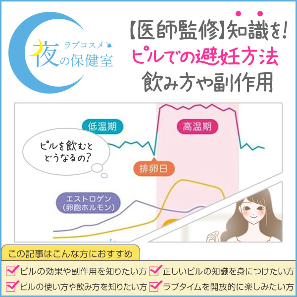 ピルの種類や効果、アフターピルの避妊率と副作用についての注意点